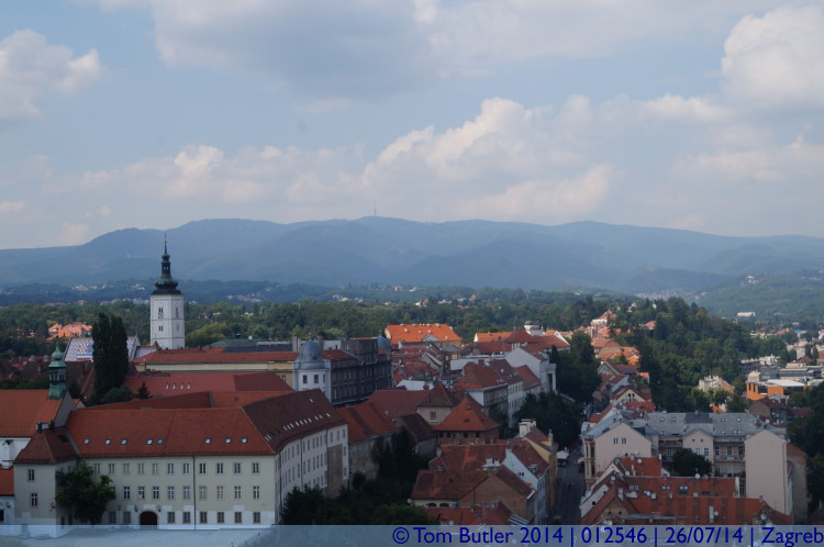 Photo ID: 012546, Looking out to the hills from the Zagreb Eye, Zagreb, Croatia