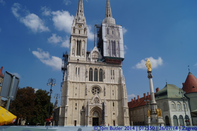 Photo ID: 012550, Front of the Cathedral, Zagreb, Croatia