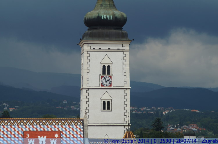 Photo ID: 012590, St Mark's Belfry, Zagreb, Croatia