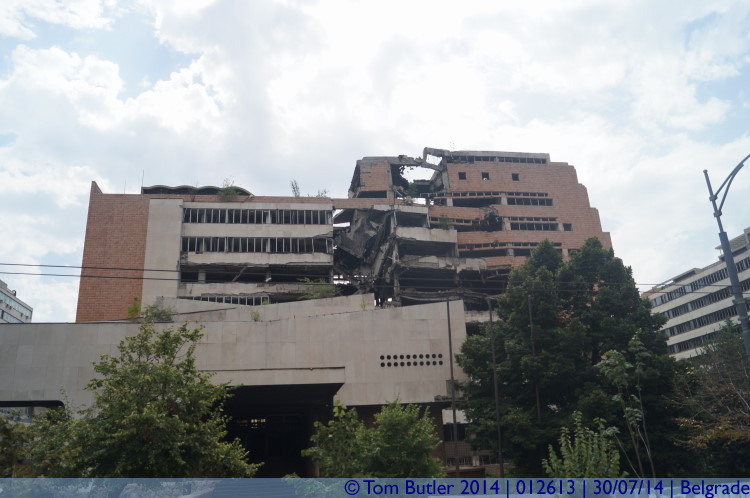 Photo ID: 012613, Reminder of the NATO bombing, Belgrade, Serbia