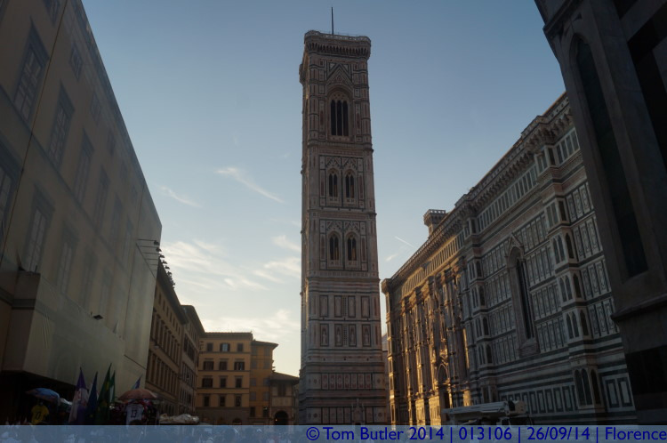 Photo ID: 013106, Bell tower at sunset, Florence, Italy