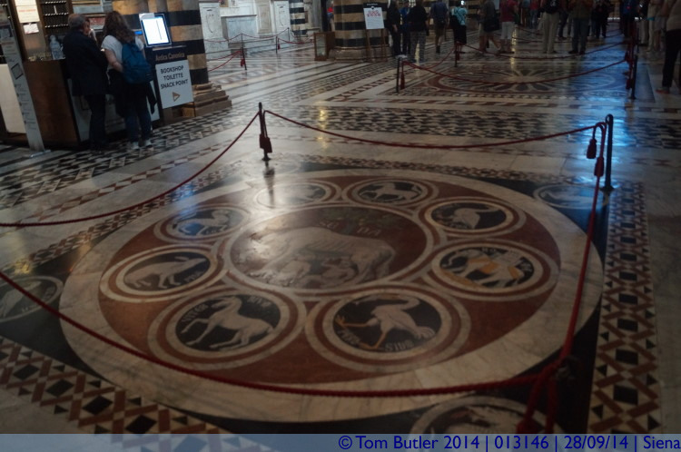 Photo ID: 013146, Marble floor of the Cathedral, Siena, Italy