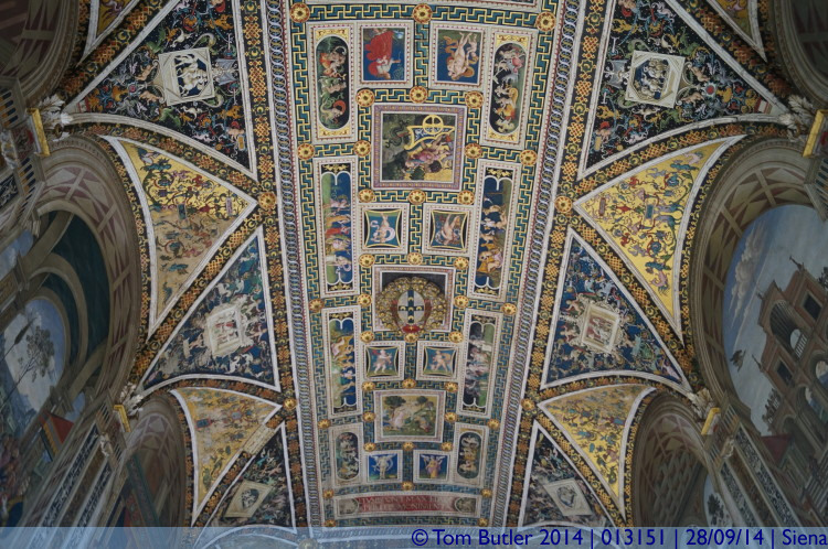 Photo ID: 013151, The ceiling of the library, Siena, Italy