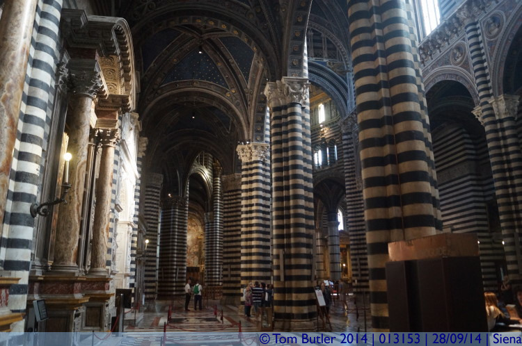 Photo ID: 013153, Cathedral columns, Siena, Italy