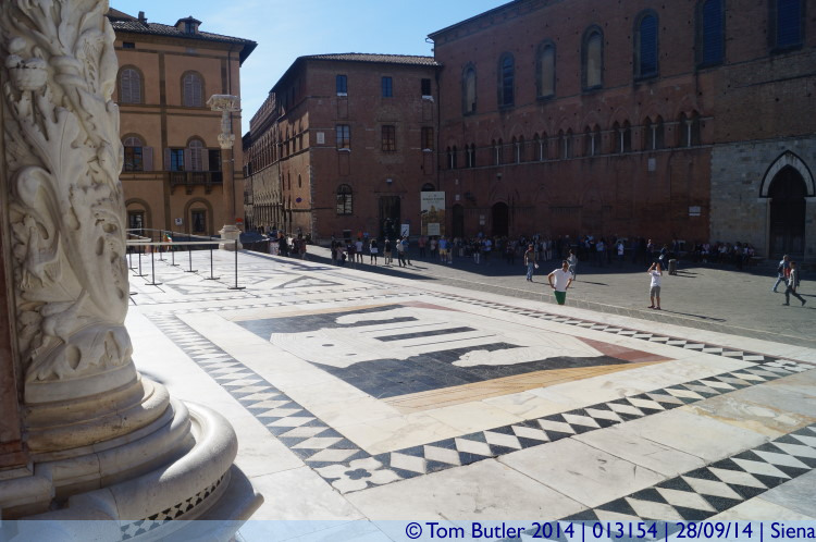 Photo ID: 013154, Outside the cathedral entrance, Siena, Italy
