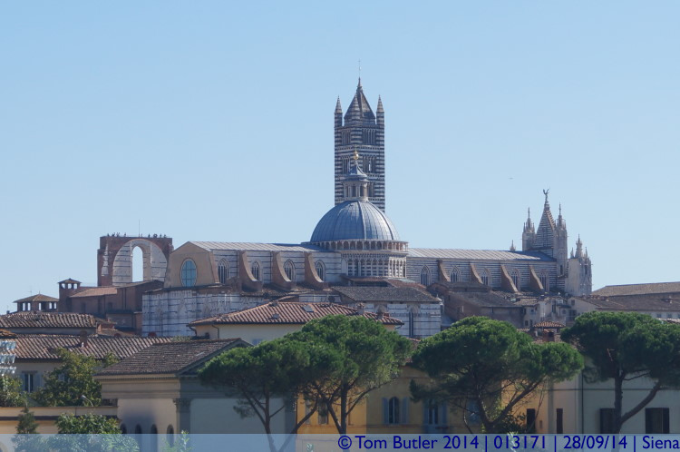 Photo ID: 013171, The cathedral from the fortress, Siena, Italy