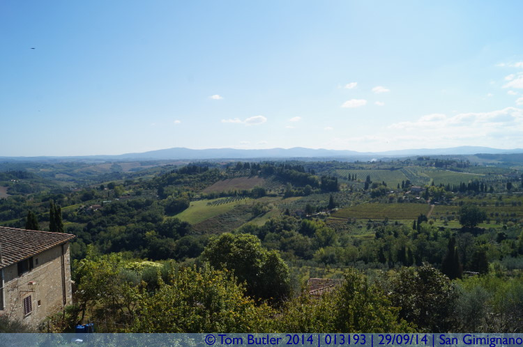 Photo ID: 013193, View from the city walls, San Gimignano, Italy
