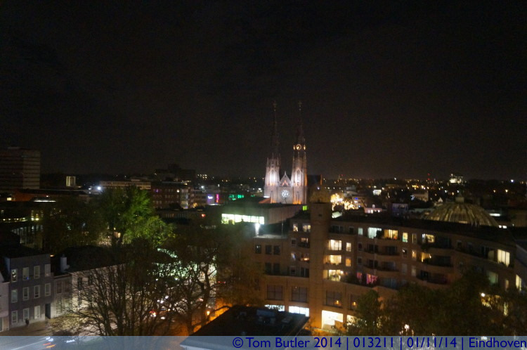 Photo ID: 013211, View from the hotel at night, Eindhoven, Netherlands