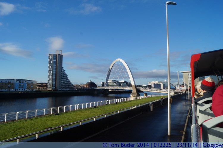 Photo ID: 013325, Approaching the Clyde Arc, Glasgow, Scotland