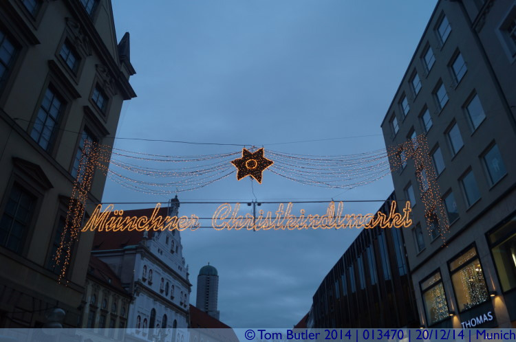 Photo ID: 013470, Entering the main Christmas Market, Munich, Germany