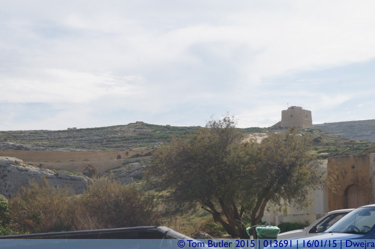 Photo ID: 013691, Cliffs and tower, Dwejra, Malta