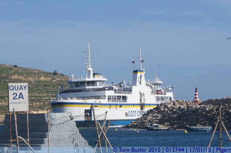 Photo ID: 013744, The ferry completes a rough crossing, Mgarr, Malta