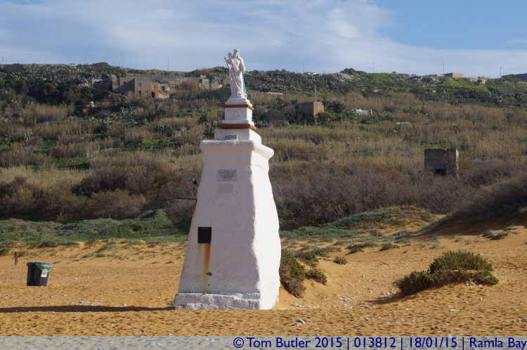Photo ID: 013812, Our Lady Statue, Ramla Bay, Malta