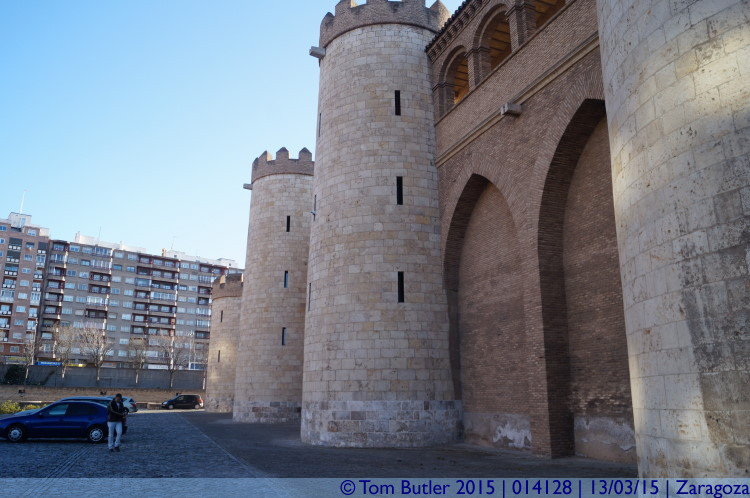 Photo ID: 014128, The walls of the palace, Zaragoza, Spain