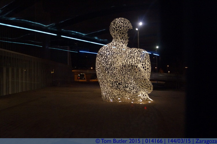 Photo ID: 014166, Letter sculpture, Zaragoza, Spain