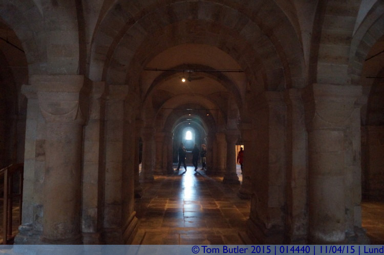 Photo ID: 014440, View through the crypt, Lund, Sweden