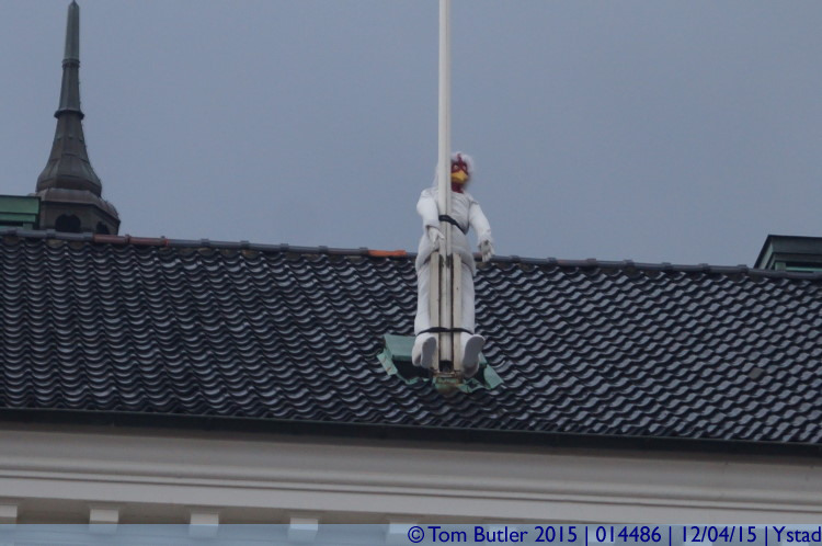 Photo ID: 014486, Strange addition to the flag pole, Ystad, Sweden