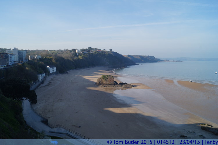 Photo ID: 014512, Looking down on the North Beach, Tenby, Wales