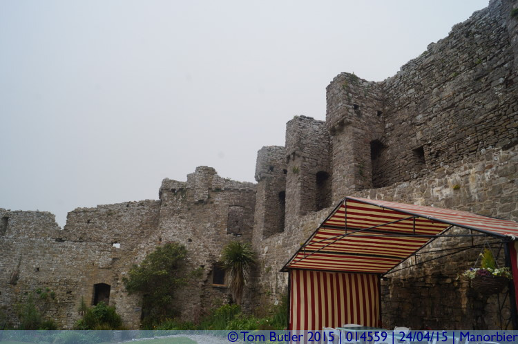 Photo ID: 014559, Castle walls, Manorbier, Wales