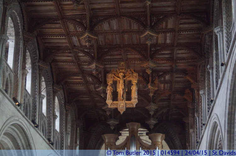 Photo ID: 014594, Cathedral ceiling, St Davids, Wales