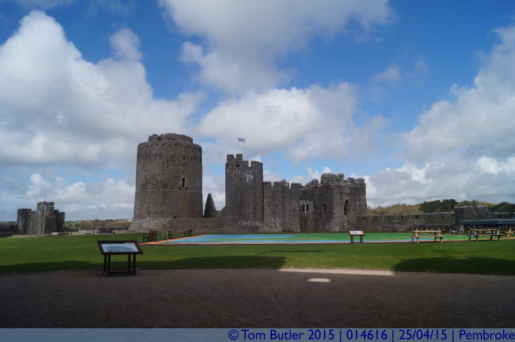 Photo ID: 014616, Inside the castle grounds, Pembroke, Wales