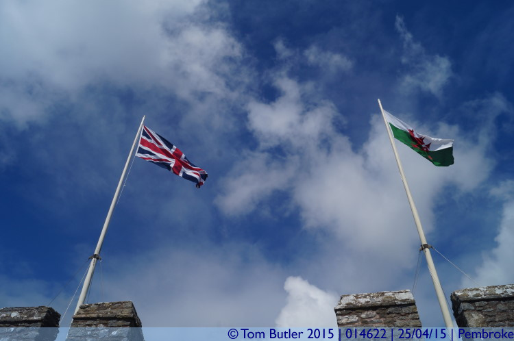 Photo ID: 014622, Flags, Pembroke, Wales