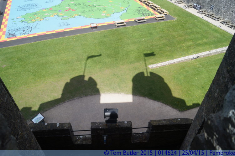 Photo ID: 014624, Tower shadow, Pembroke, Wales