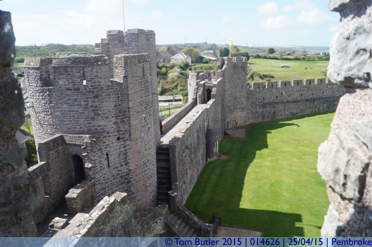 Photo ID: 014626, Castle battlements, Pembroke, Wales