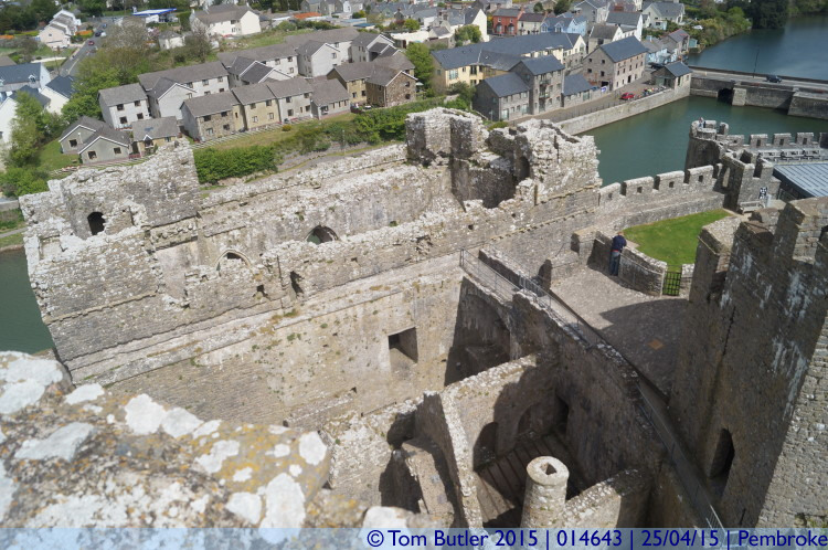 Photo ID: 014643, Looking over the ruins, Pembroke, Wales