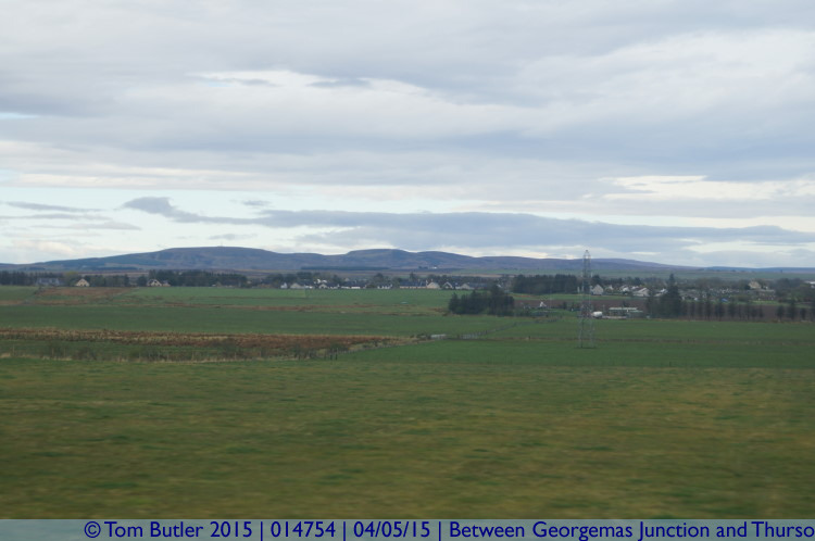 Photo ID: 014754, Looking south to the Highlands, Between Georgemas Junction and Thurso, Scotland