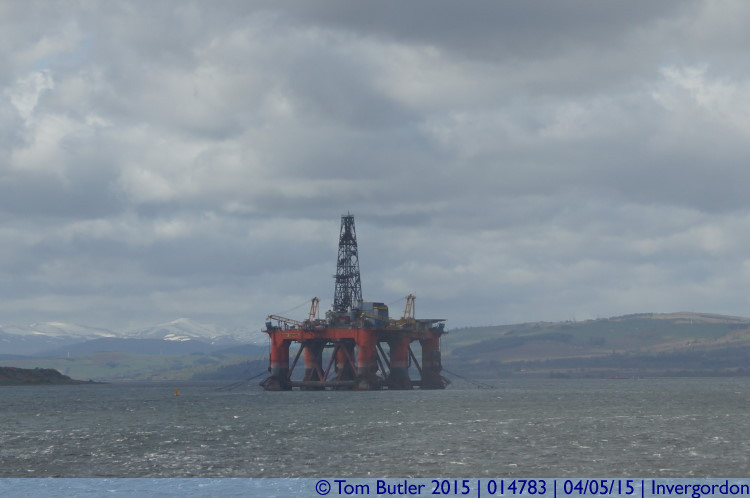 Photo ID: 014783, A rig moored in the Firth, Invergordon, Scotland