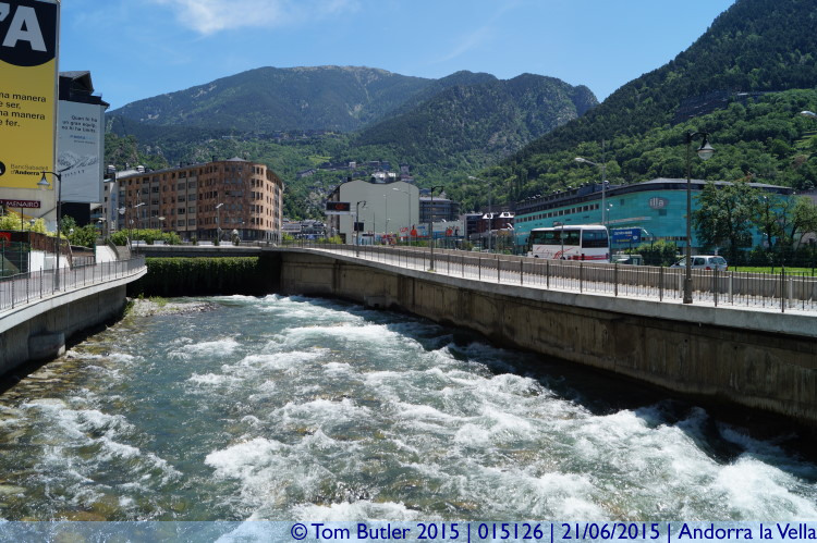 Photo ID: 015126, River and mountains, Andorra la Vella, Andorra