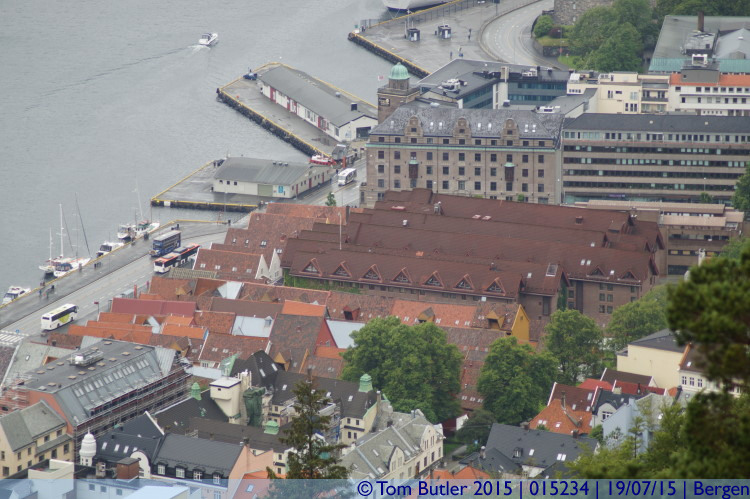 Photo ID: 015234, Looking down on the Bryggen, Bergen, Norway