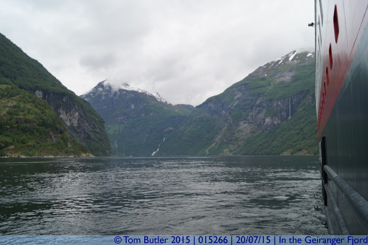Photo ID: 015266, The Hurtigruten in the Geirangerfjord, In the Geiranger Fjord, Norway