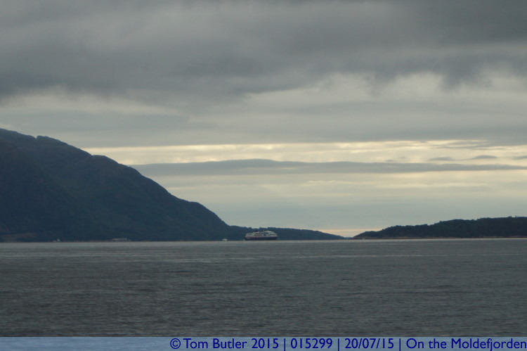 Photo ID: 015299, An approaching Hurtigruten, On the Moldefjorden, Norway