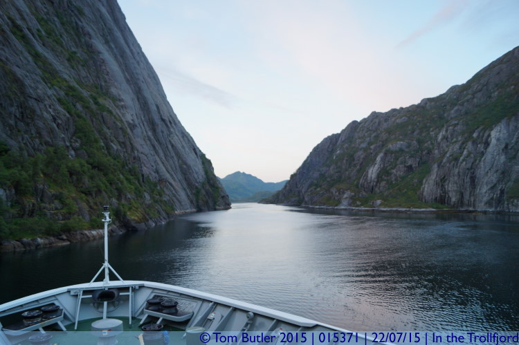 Photo ID: 015371, Turning back up the Trollfjord, In the Trollfjord, Norway