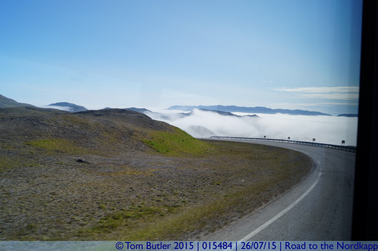Photo ID: 015484, Heading back down into the fog, Road to the Nordkapp, Norway