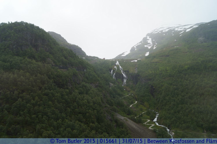 Photo ID: 015661, Waterfall and bike trail, Between Kjosfossen and Flm, Norway