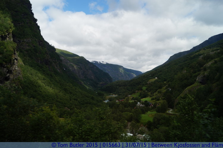 Photo ID: 015663, Looking down the valley, Between Kjosfossen and Flm, Norway