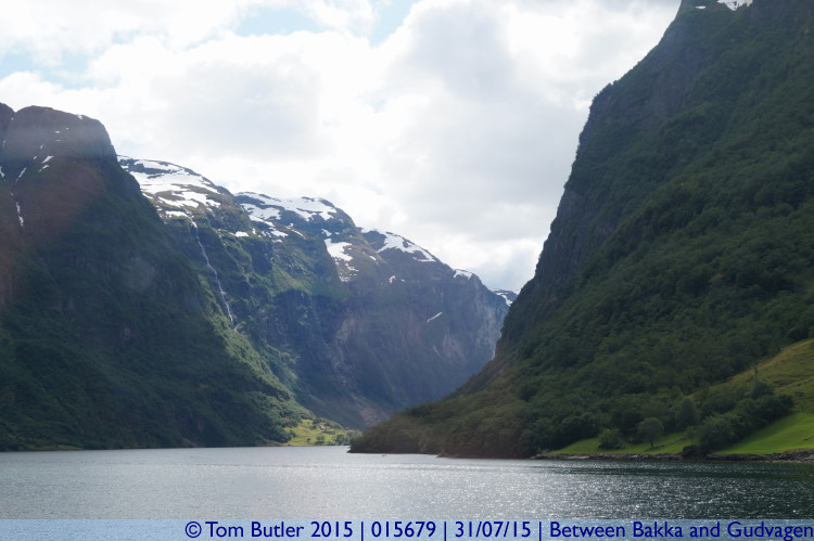 Photo ID: 015679, Looking towards the end of the Fjord, Between Bakka and Gudvangen, Norway