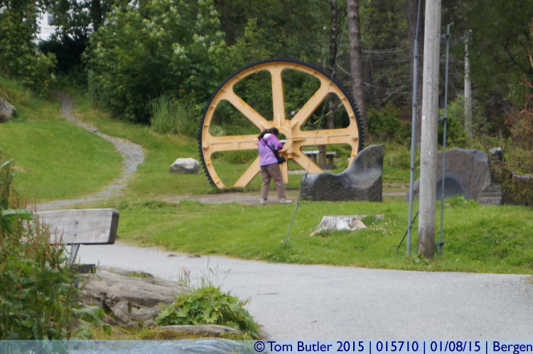 Photo ID: 015710, A Flibanen Cable wheel, Bergen, Norway