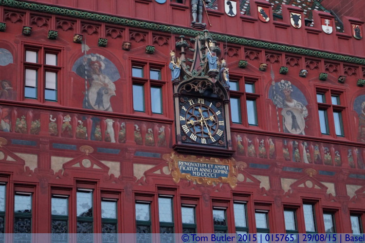 Photo ID: 015765, Town Hall Clock, Basel, Switzerland