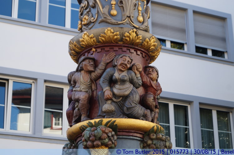 Photo ID: 015773, Figures on the Fountain, Basel, Switzerland