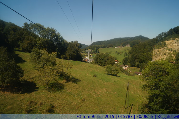 Photo ID: 015787, Looking back from the cable car, Reigoldswil, Switzerland