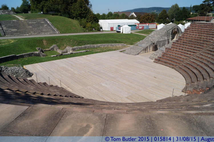 Photo ID: 015814, Looking down on the stage, Augst, Switzerland