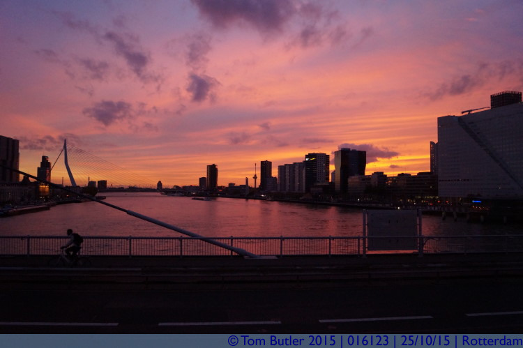 Photo ID: 016123, Sunset over Rotterdam, Rotterdam, Netherlands