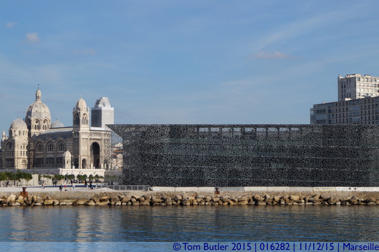 Photo ID: 016282, Cathedral and MuCEM, Marseille, France