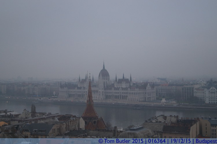 Photo ID: 016364, Looking over a misty Danube, Budapest, Hungary