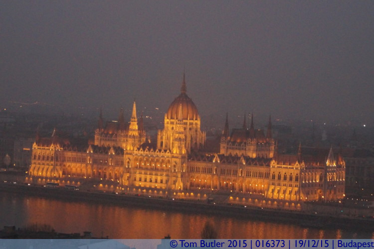 Photo ID: 016373, Parliament at dusk, Budapest, Hungary
