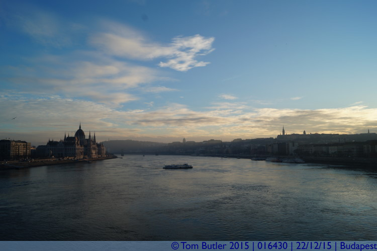 Photo ID: 016430, The Danube just before sunset, Budapest, Hungary